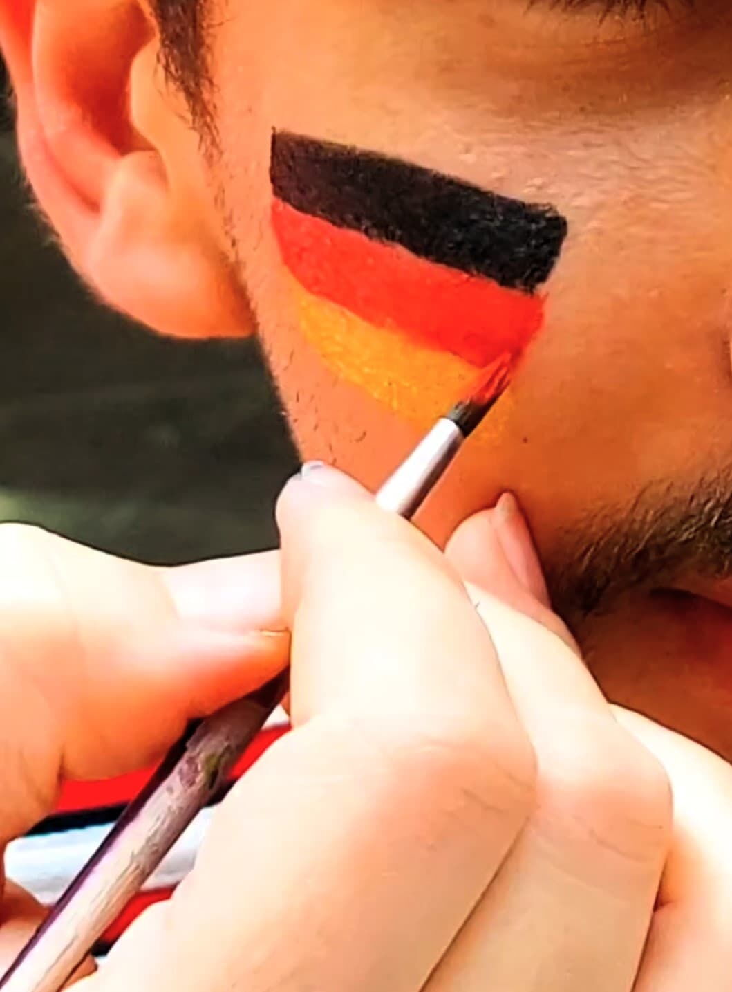 Europameisterschaft 2024 Fanschminken im ES