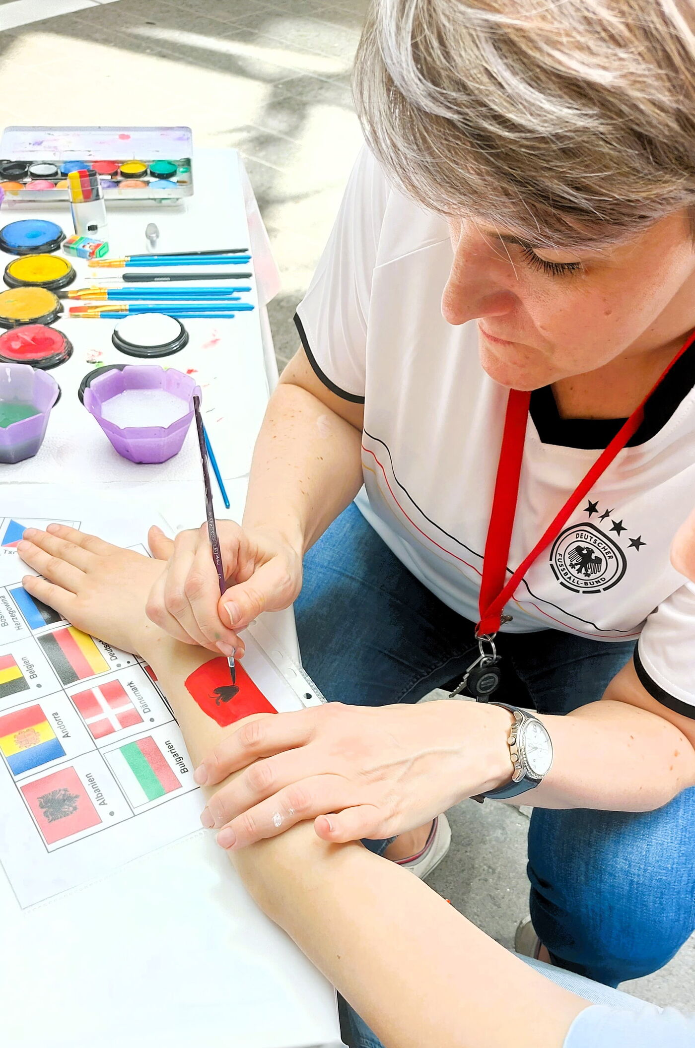 Europameisterschaft 2024 Fanschminken im ES