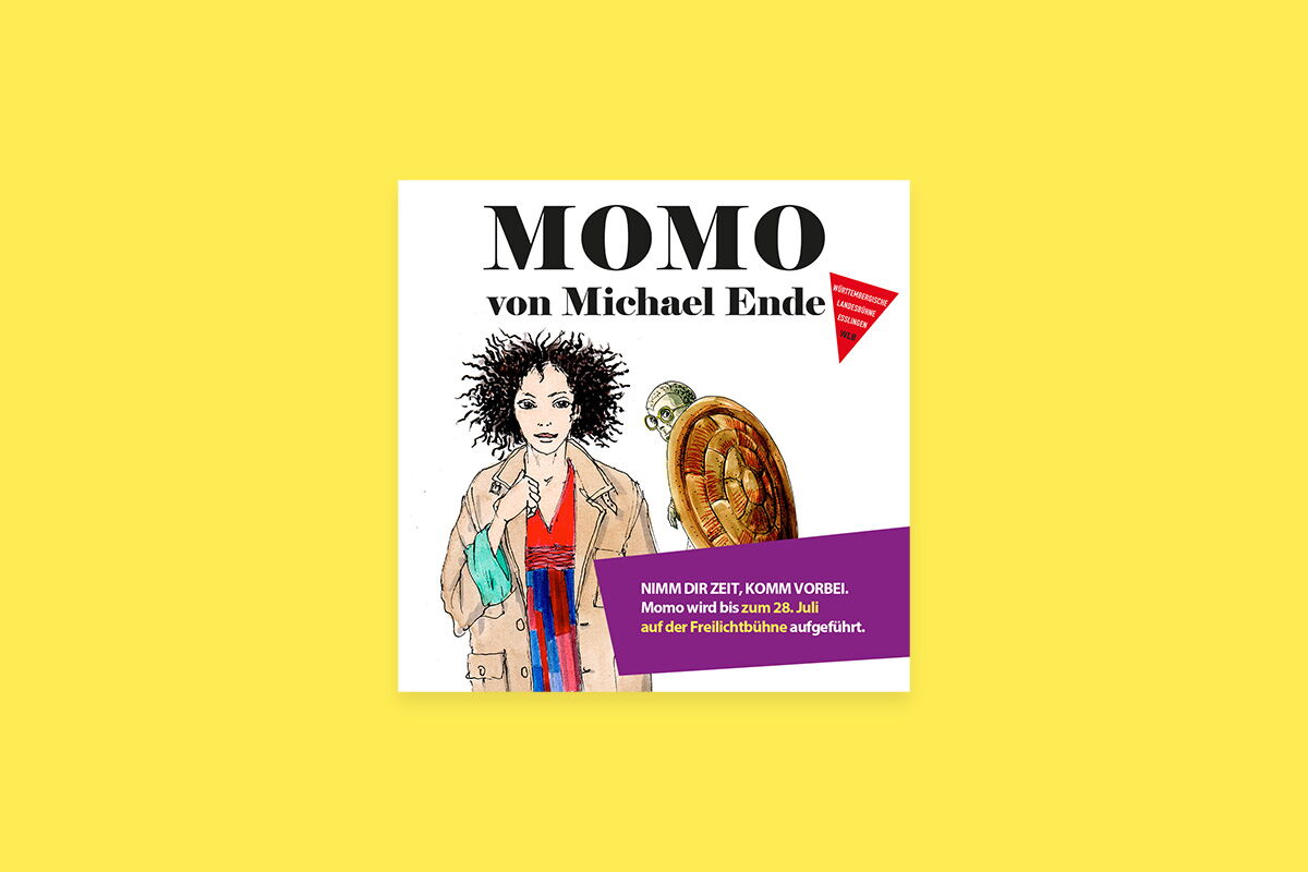 Aktion der Württembergische Landesbühne mit Momo