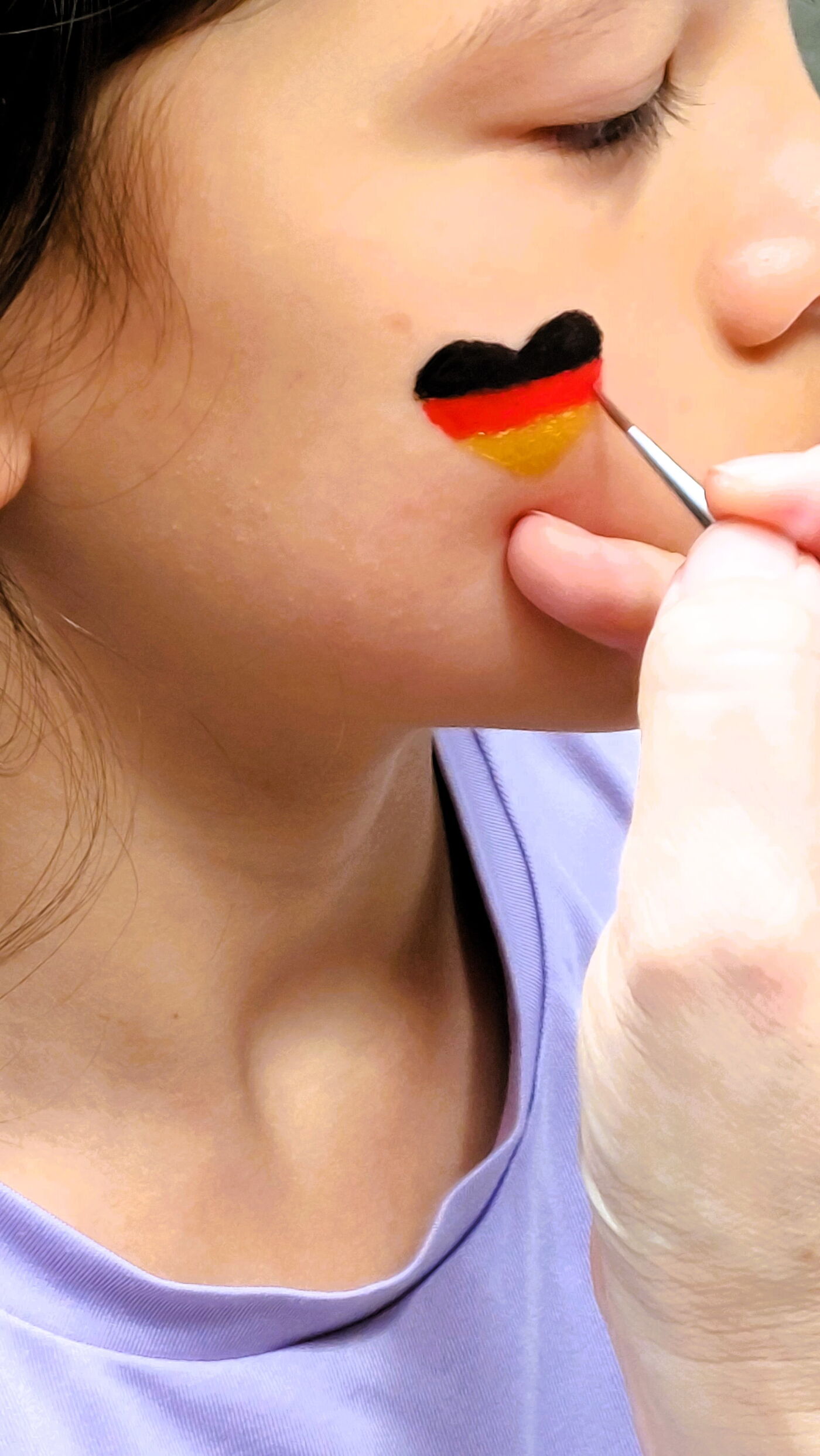Europameisterschaft 2024 Fanschminken im ES